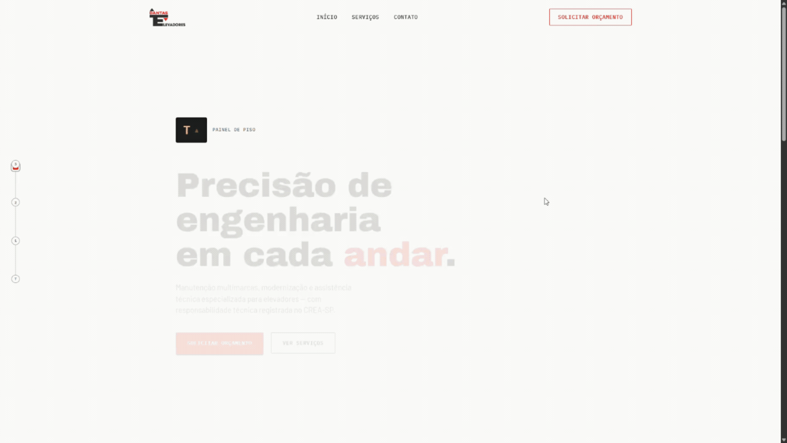 Capa do Projeto Dantas Elevadores