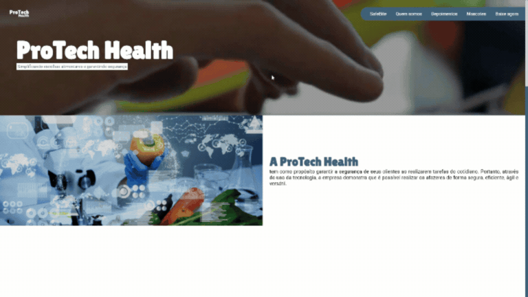 Capa do Projeto Protech Health